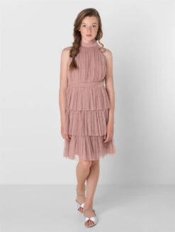 Girls Sustainable Blush Party Dress - Clarice