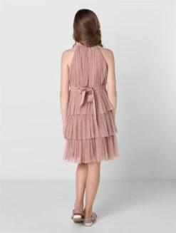 Girls Sustainable Blush Party Dress - Clarice -Stylish Children's Clothing Store clarice pb 04 04735.1657300151