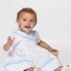 Sarah Louise Girls White & Blue Dress - Summer -Stylish Children's Clothing Store e679cb2b bc22 4513 8be6 544f682720c7 91203.1655813339