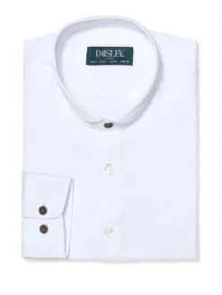 Boys White Penny Collar Shirt - Cole