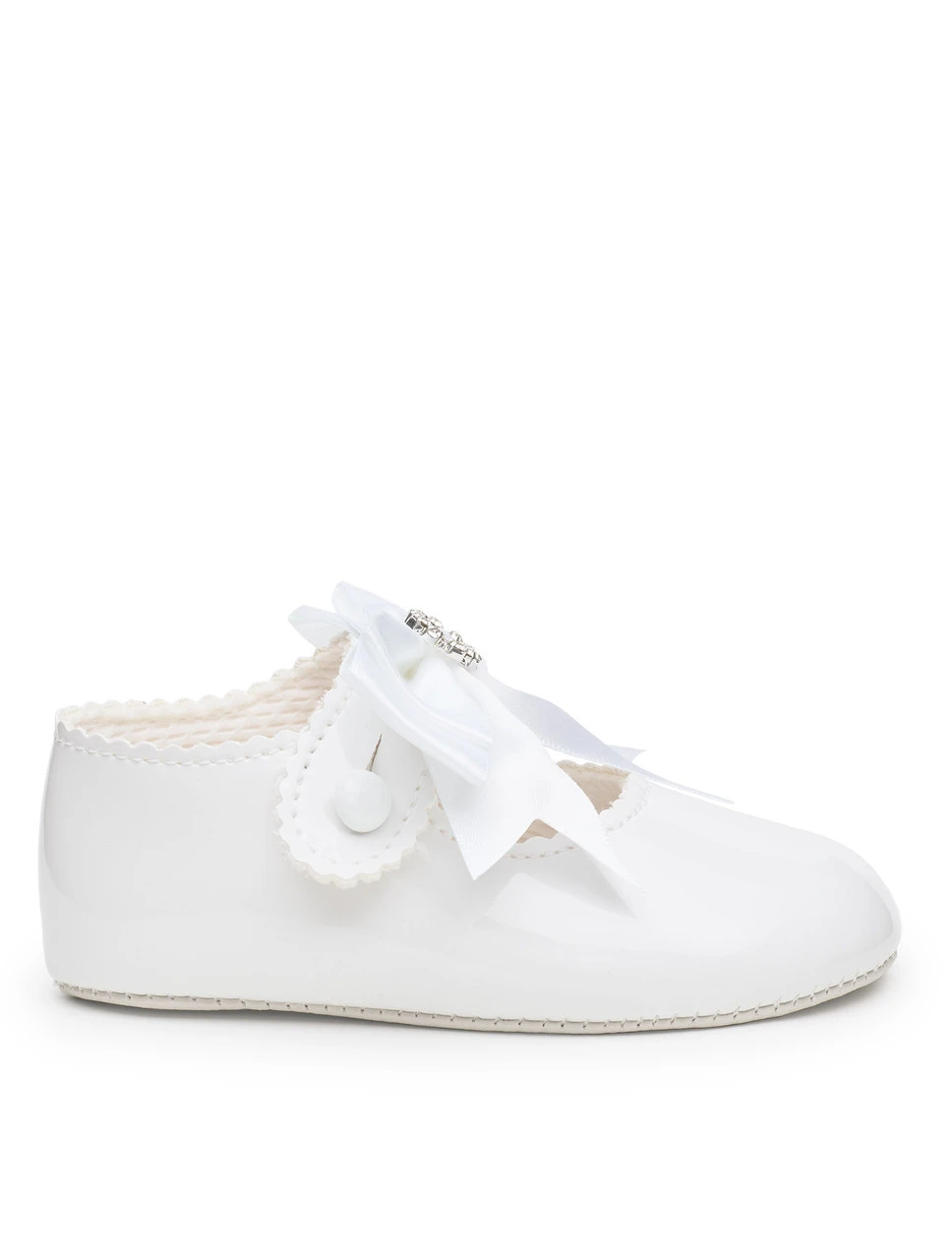 Baby Girls White Pre Walker Shoes 4 Baby Girls White Pre Walker Shoes - Image 2