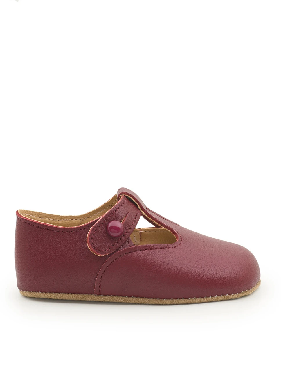 Baby Boys Burgundy Christening Shoes 4 Baby Boys Burgundy Christening Shoes - Image 2