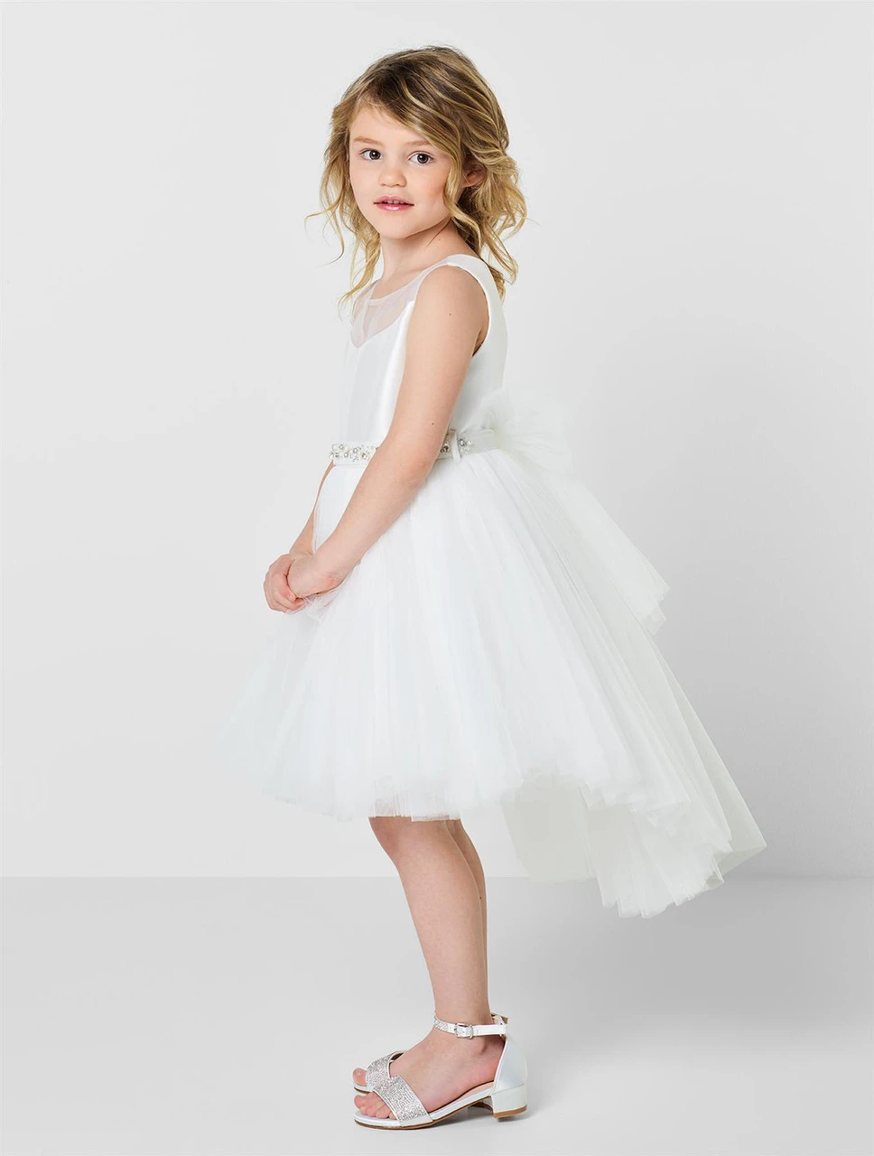 Ivory Flower Girls Dress - Evie 7 Ivory Flower Girls Dress - Evie - Image 5