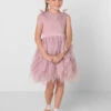 Sustainable Frosted Pink Flower Girls Dress - Emily -Stylish Children's Clothing Store emily fp 01 42417.1657299861