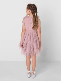 Sustainable Frosted Pink Flower Girls Dress - Emily -Stylish Children's Clothing Store emily fp 04 52787.1657299866