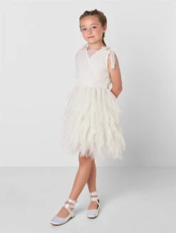 Sustainable Ivory Flower Girls Dress - Emily