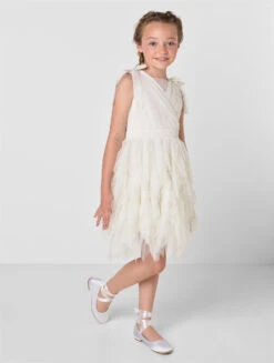 Sustainable Ivory Flower Girls Dress - Emily -Stylish Children's Clothing Store emily iv 02b 85658.1657299864