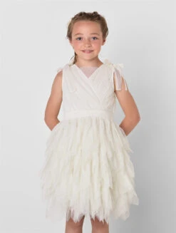 Sustainable Ivory Flower Girls Dress - Emily -Stylish Children's Clothing Store emily iv 03 73306.1657299865