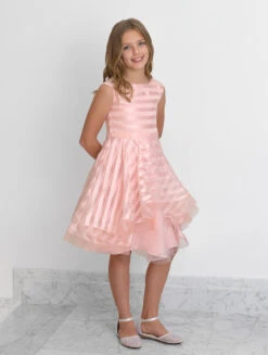 Girls Pink Bridesmaid Dress