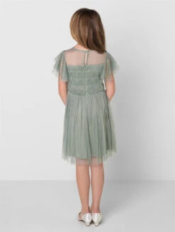 Junior Bridesmaids Green Sustainable Dress - India -Stylish Children's Clothing Store india fg 04 01916.1657299890