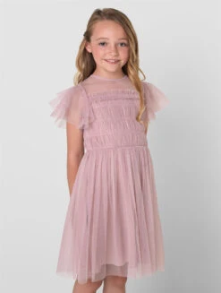 Junior Bridesmaids Pink Sustainable Dress - India -Stylish Children's Clothing Store india fp 03 53930.1657299910
