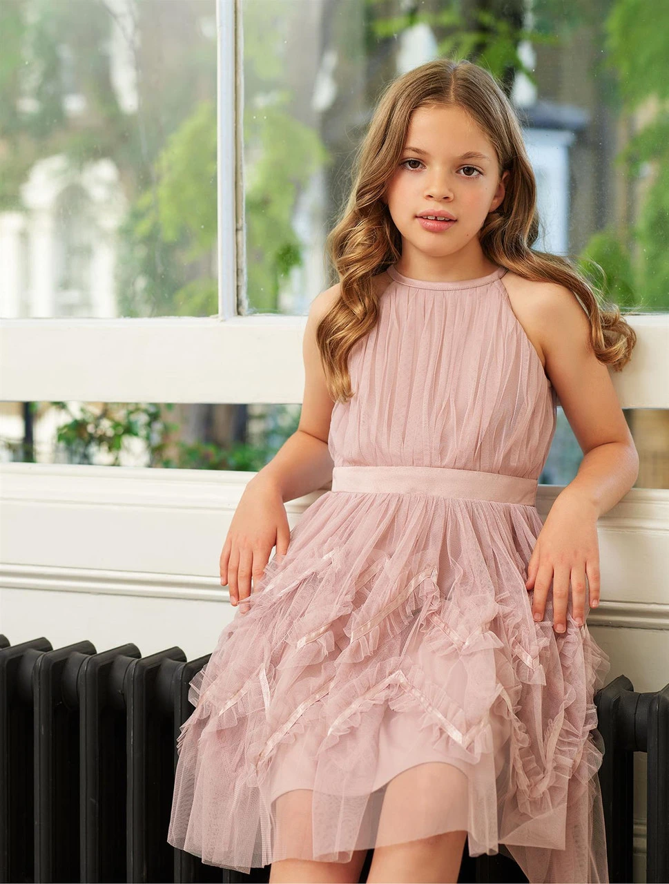 Junior Bridesmaids Pink Sustainable Dress - Ivy 4 Junior Bridesmaids Pink Sustainable Dress - Ivy - Image 2