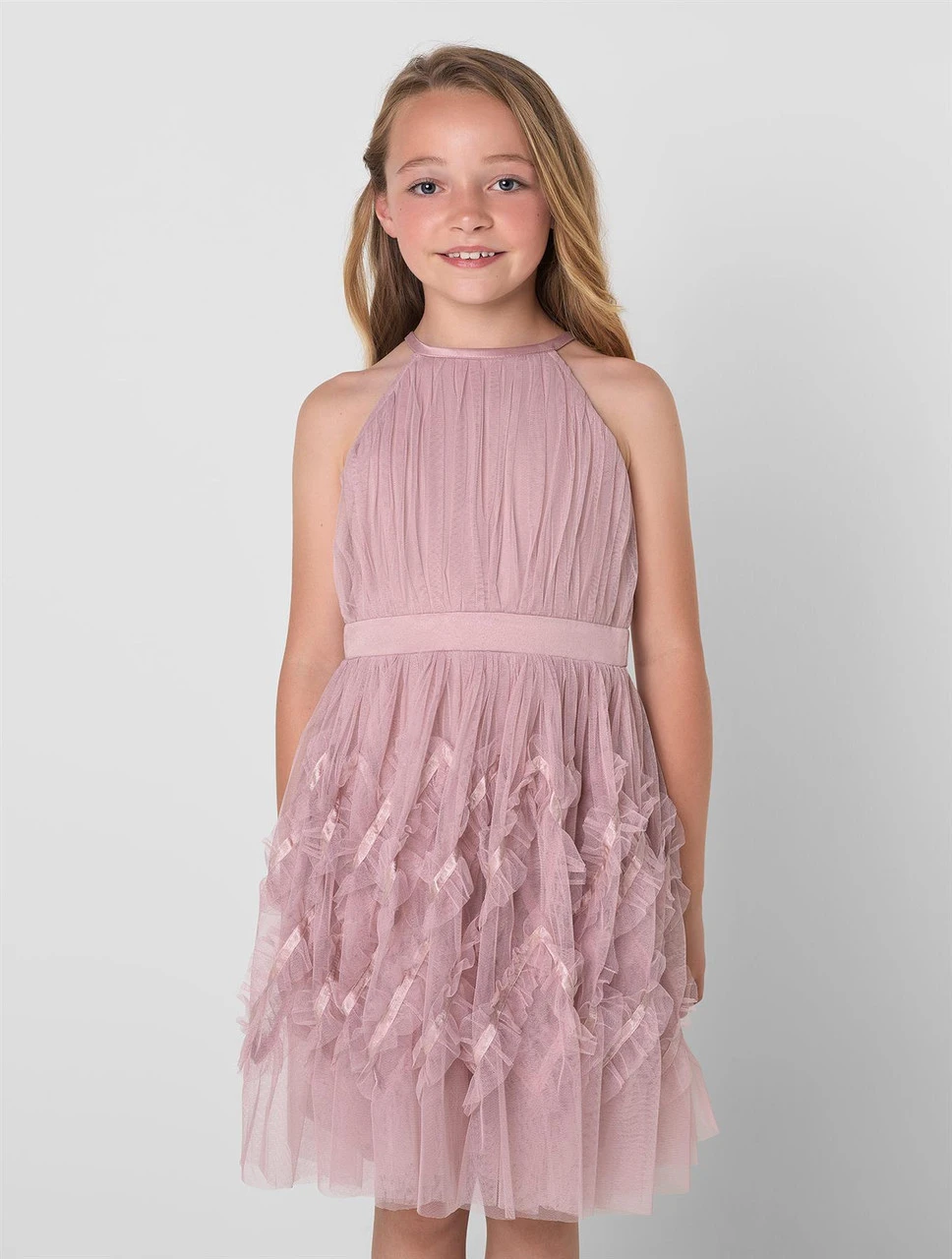 Junior Bridesmaids Pink Sustainable Dress - Ivy 6 Junior Bridesmaids Pink Sustainable Dress - Ivy - Image 4
