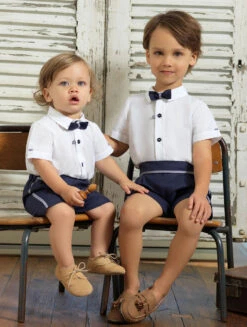 Ponto Por Ponto White & Navy Baby Boys Outfit 8 Ponto Por Ponto White & Navy Baby Boys Outfit -Stylish Children's Clothing Store job 0199 edited 89352.1619021485