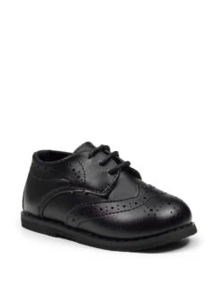 Baby Boys Matt Black Brogue Shoes