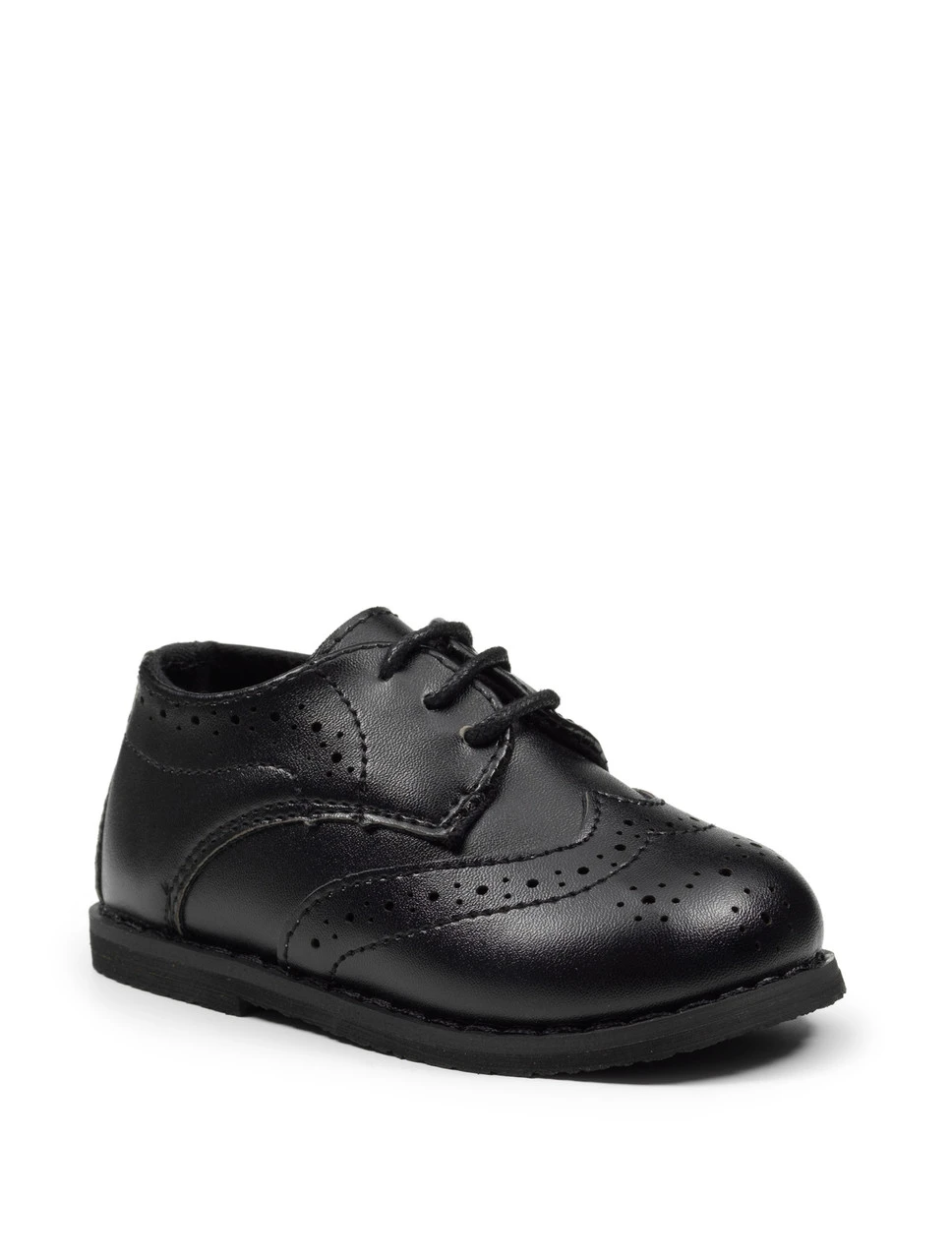 Baby Boys Matt Black Brogue Shoes 3 Baby Boys Matt Black Brogue Shoes