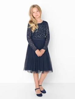 Mini Maya Girls Navy Party Dress