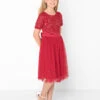 Mini Maya Red Junior Bridesmaid Dress -Stylish Children's Clothing Store maya araya red 1 2 24507.1619021536