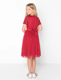 Mini Maya Red Junior Bridesmaid Dress -Stylish Children's Clothing Store maya araya red 3 2 05168.1619021538