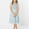 Mini Maya Girls Ice Blue Dress 2 Mini Maya Girls Ice Blue Dress -Stylish Children's Clothing Store maya everly iceblue 1 02545.1619021556