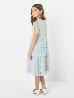 Mini Maya Girls Ice Blue Dress 9 Mini Maya Girls Ice Blue Dress -Stylish Children's Clothing Store maya everly iceblue 4 36565.1619021558
