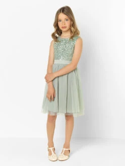 Mini Maya Girls Sage Green Dress