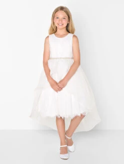 Paisley Of London Ivory Communion Dress With Gem Belt