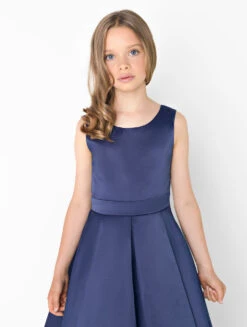 Girls Navy Flower Girl Dress 7 Girls Navy Flower Girl Dress -Stylish Children's Clothing Store paisley belle navy 2 2 51751.1619021538