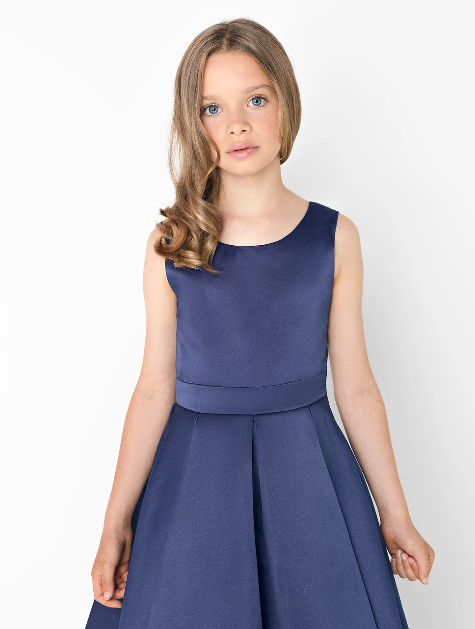 Girls Navy Flower Girl Dress 5 Girls Navy Flower Girl Dress - Image 3