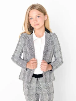 Girls Grey Check Tuxedo #GirlsWithDreams 8 Girls Grey Check Tuxedo #GirlsWithDreams -Stylish Children's Clothing Store paisley cleo check 2 2 41614.1619021537