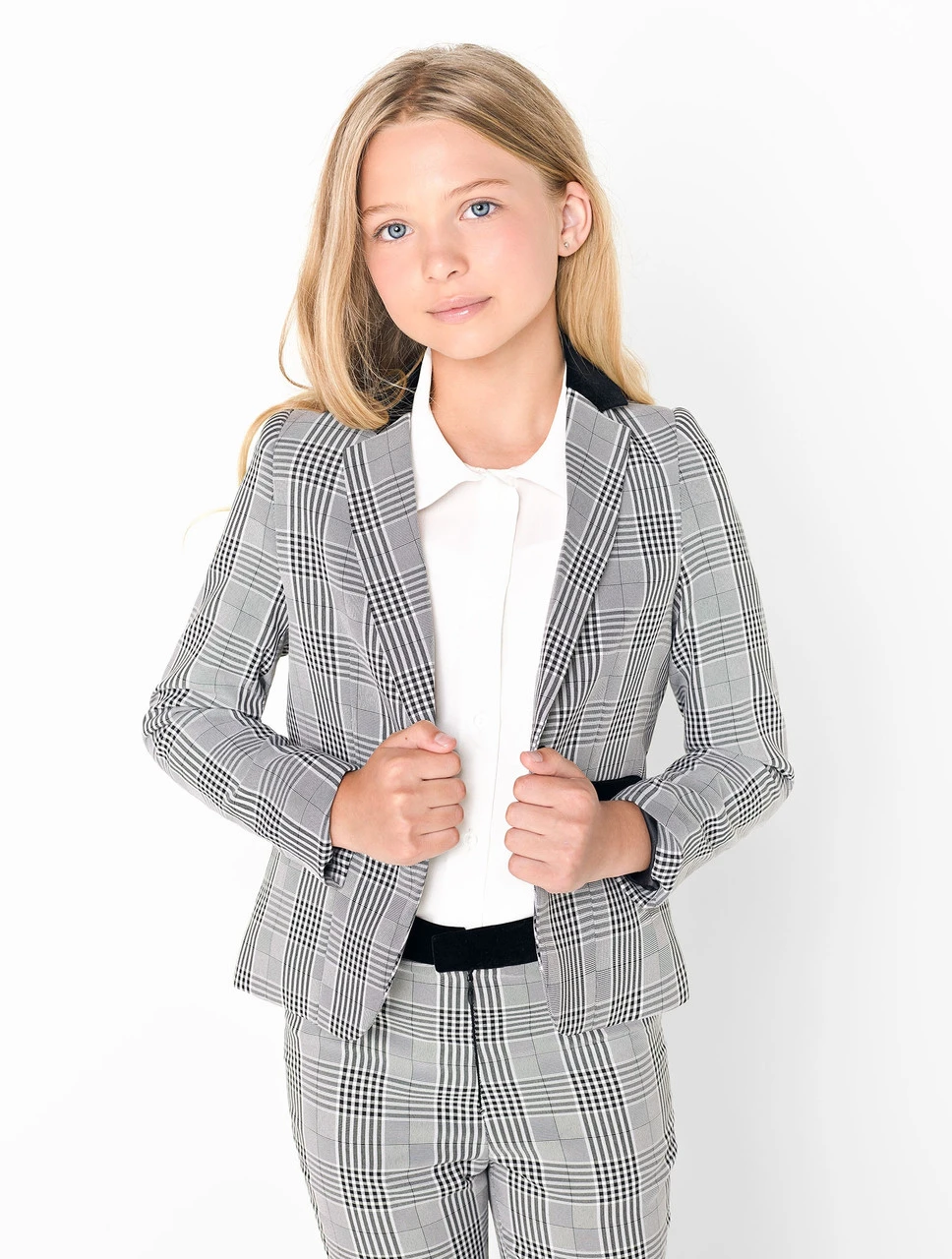 Girls Grey Check Tuxedo #GirlsWithDreams 5 Girls Grey Check Tuxedo #GirlsWithDreams - Image 3