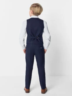 Boys Navy Waistcoat & Trousers Suit Set -Stylish Children's Clothing Store paisley harvey navy trousers 4 2 97790.1619021492