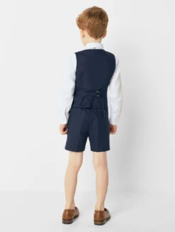 Boys Navy Waistcoat & Shorts Suit Set -Stylish Children's Clothing Store paisley harvey shorts navy 3 58333.1619021492