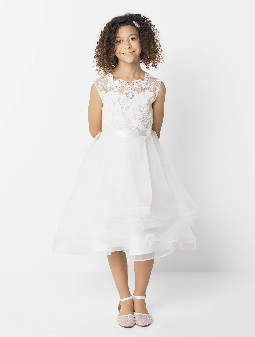 Girls Ivory Occasion Dress 3 Girls Ivory Occasion Dress
