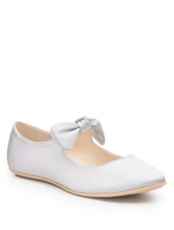 Paisley Of London Girls Silver Flower Girl Shoes