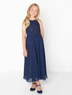 Paisley Of London Girls Navy Dress