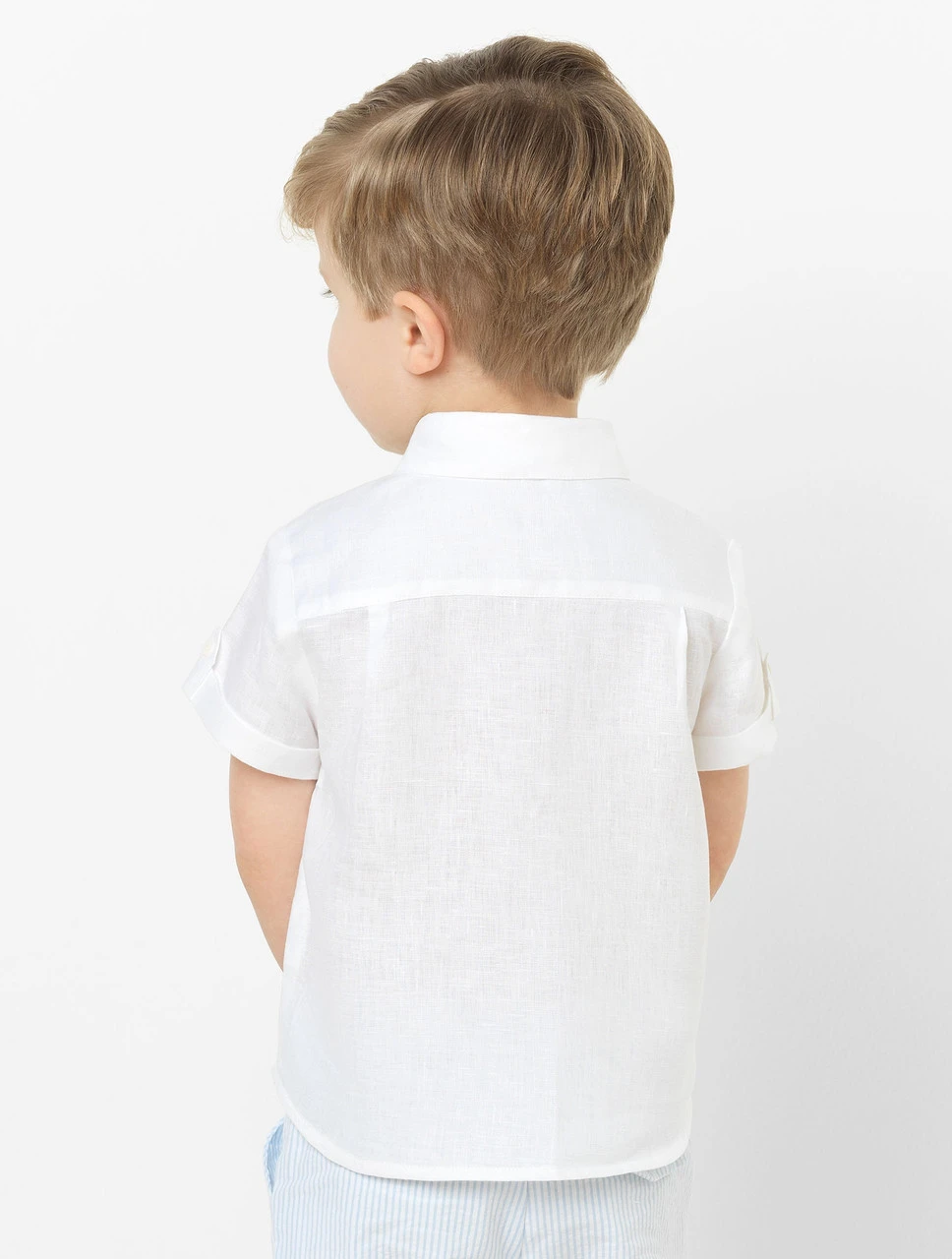 Patachou Boys White Short Sleeved Shirt 5 Patachou Boys White Short Sleeved Shirt - Image 3