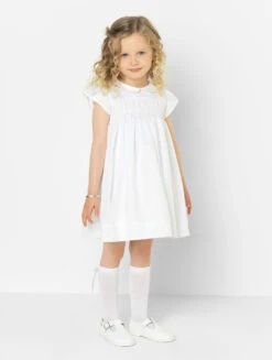 Patachou White Flower Girls Dress