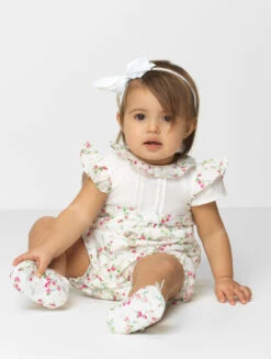Patachou Baby Girls Floral Party Romper