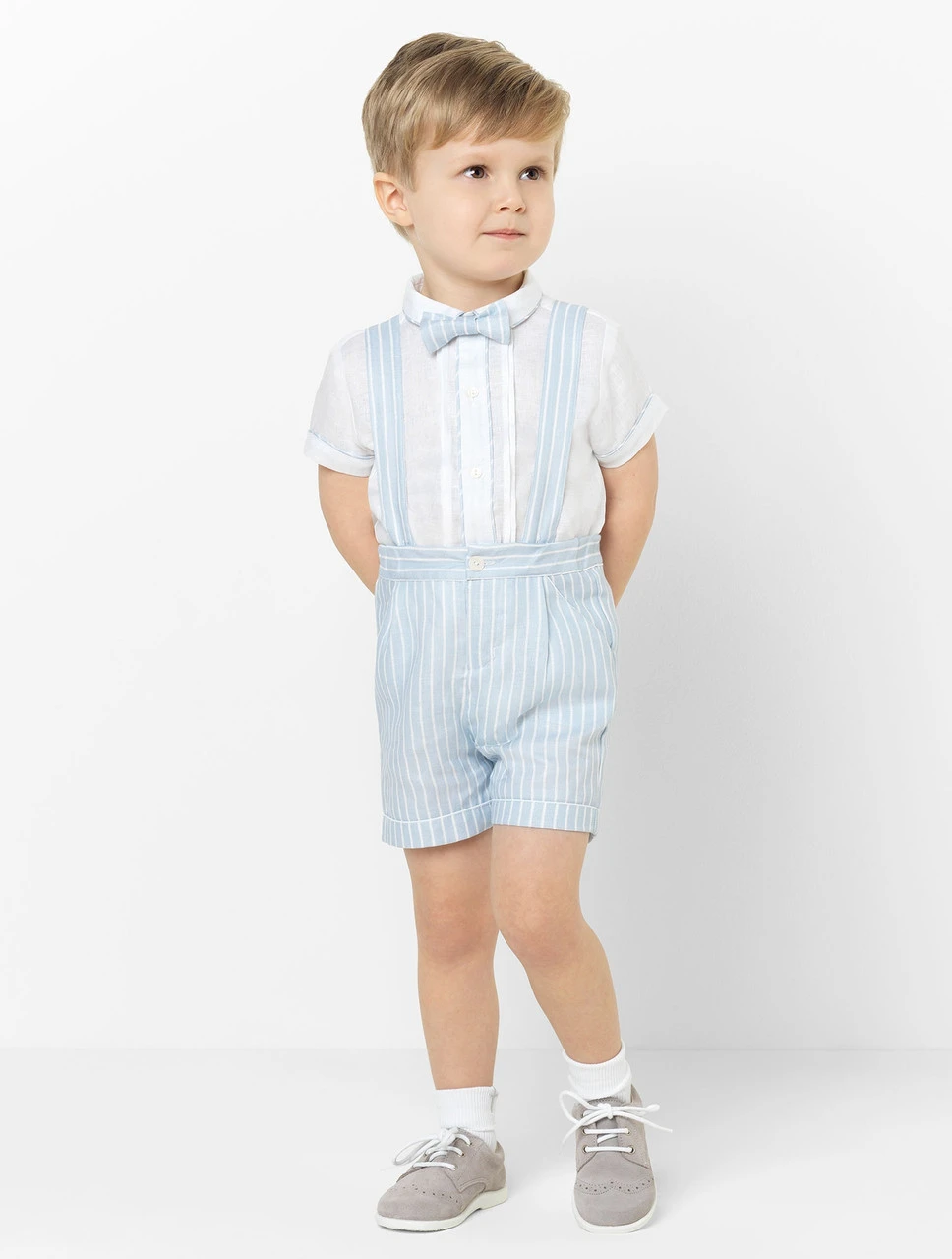 Patachou Boys Blue & White Outfit 4 Patachou Boys Blue & White Outfit - Image 2