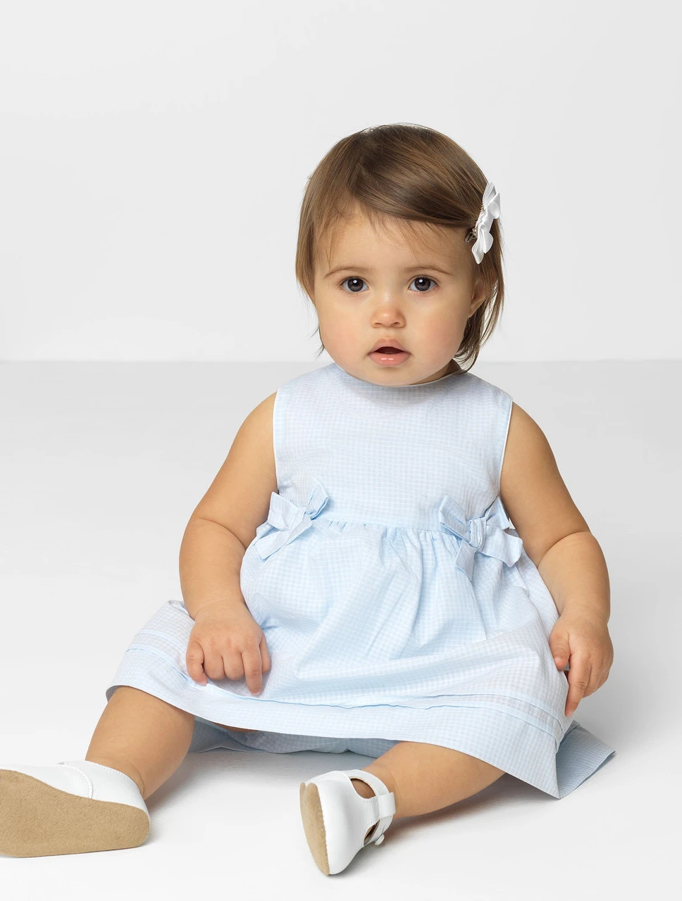 Patachou Baby Girls Blue Dress & Bloomers 3 Patachou Baby Girls Blue Dress & Bloomers