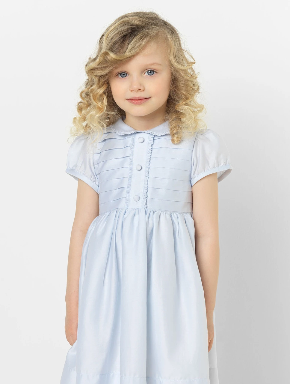 Patachou Girls Blue Flower Girl Dress 4 Patachou Girls Blue Flower Girl Dress - Image 2
