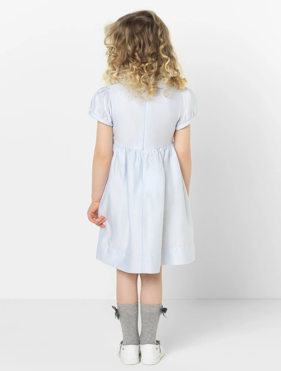 Patachou Girls Blue Flower Girl Dress 6 Patachou Girls Blue Flower Girl Dress - Image 4