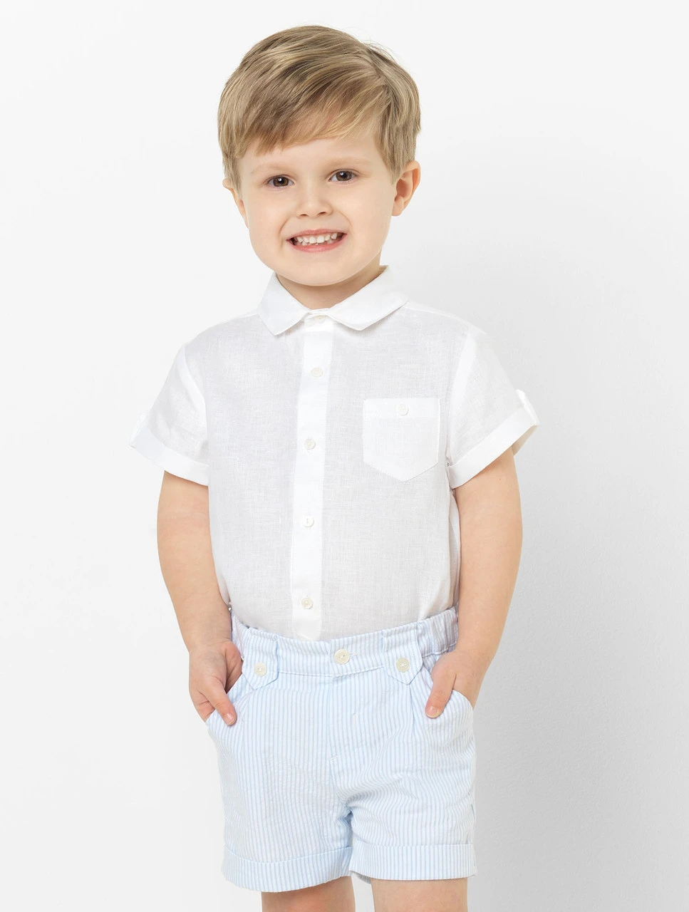 Patachou Boys White & Blue Outfit 3 Patachou Boys White & Blue Outfit