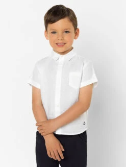 Patachou Boys White & Navy Outfit