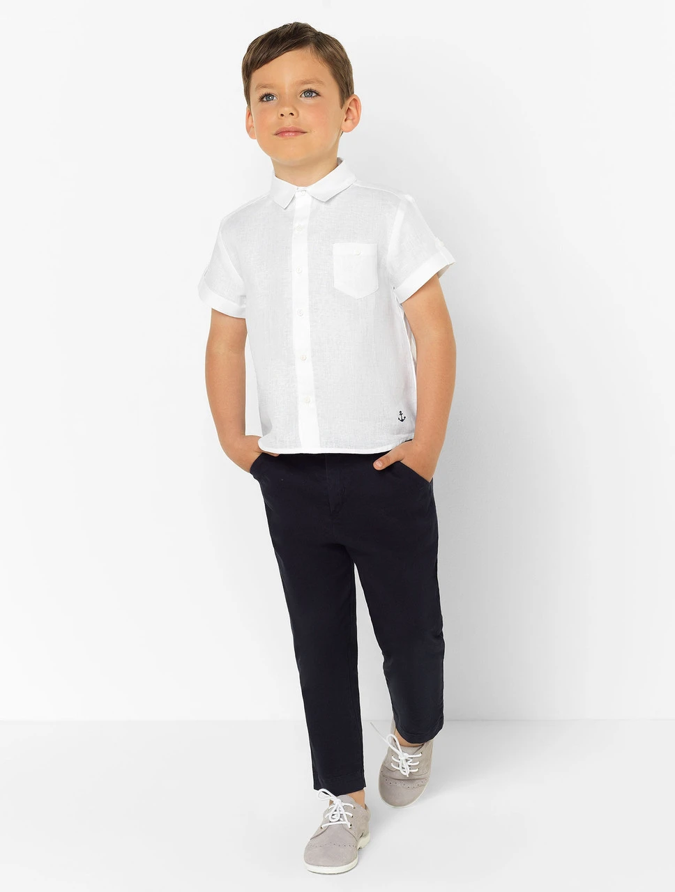 Patachou Boys White & Navy Outfit 4 Patachou Boys White & Navy Outfit - Image 2