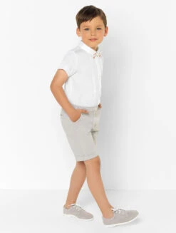 Patachou Boys White & Grey Short Outfit -Stylish Children's Clothing Store patachou theodore white grey 3 48292.1619021531