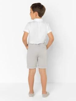 Patachou Boys White & Grey Short Outfit -Stylish Children's Clothing Store patachou theodore white grey 4 89280.1619021532