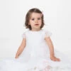 Roco Baby Girls White Gown 1 Roco Baby Girls White Gown -Stylish Children's Clothing Store roco dress rosaline white 1 53984.1619021560