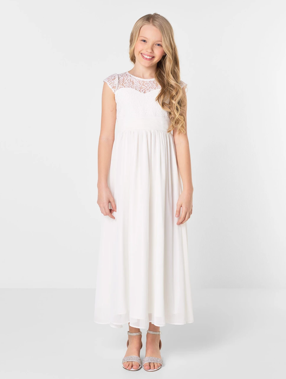 Girls Ivory Party Dress 3 Girls Ivory Party Dress